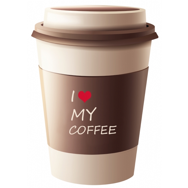 'I love my coffee' parça kumaş